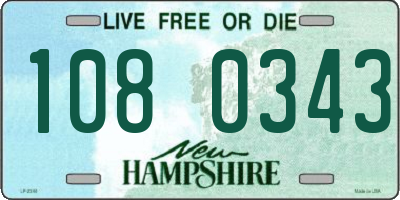 NH license plate 1080343