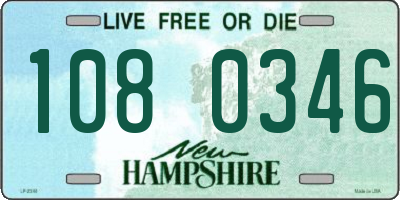 NH license plate 1080346
