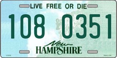 NH license plate 1080351