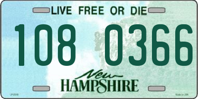 NH license plate 1080366