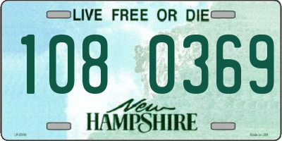 NH license plate 1080369