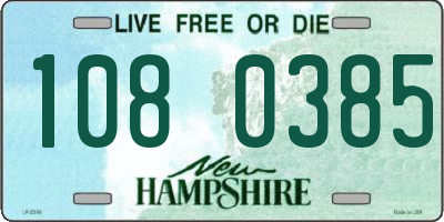 NH license plate 1080385