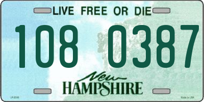 NH license plate 1080387