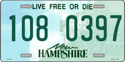 NH license plate 1080397