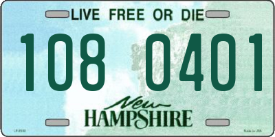 NH license plate 1080401