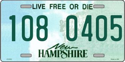 NH license plate 1080405