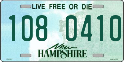 NH license plate 1080410
