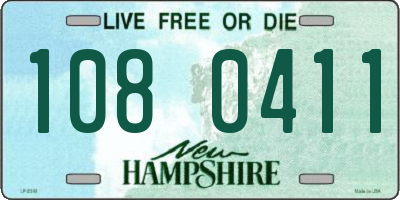 NH license plate 1080411