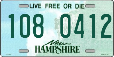 NH license plate 1080412