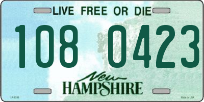 NH license plate 1080423