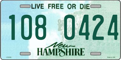 NH license plate 1080424