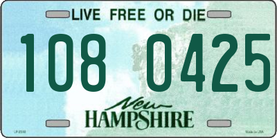 NH license plate 1080425
