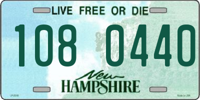 NH license plate 1080440