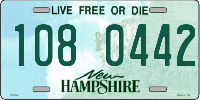 NH license plate 1080442