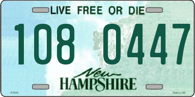 NH license plate 1080447