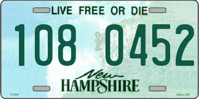NH license plate 1080452