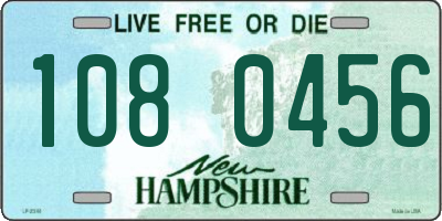 NH license plate 1080456