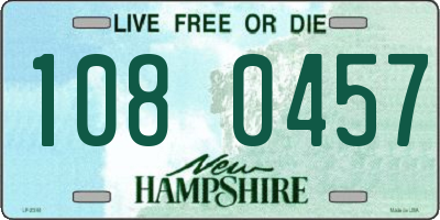 NH license plate 1080457