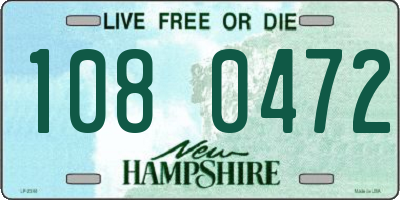 NH license plate 1080472
