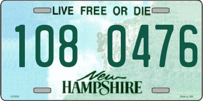 NH license plate 1080476