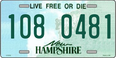 NH license plate 1080481