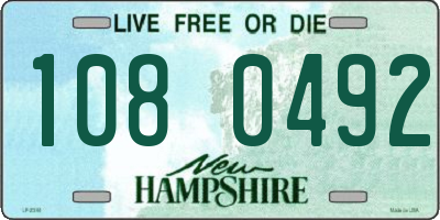 NH license plate 1080492