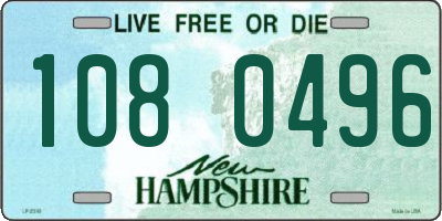 NH license plate 1080496
