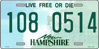 NH license plate 1080514