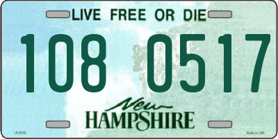 NH license plate 1080517