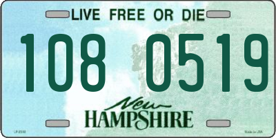 NH license plate 1080519