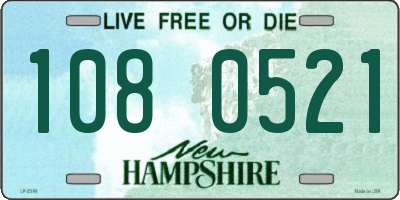 NH license plate 1080521