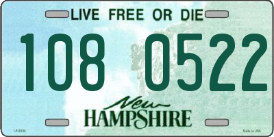 NH license plate 1080522