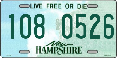 NH license plate 1080526