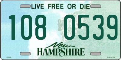NH license plate 1080539