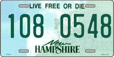NH license plate 1080548