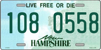 NH license plate 1080558