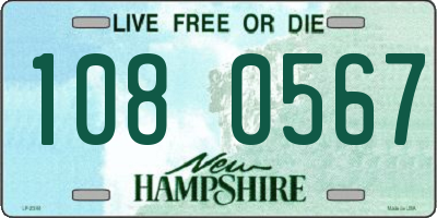 NH license plate 1080567