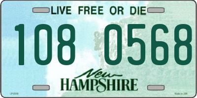 NH license plate 1080568