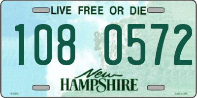 NH license plate 1080572