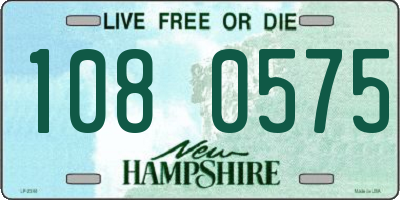 NH license plate 1080575