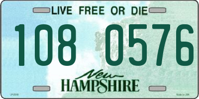 NH license plate 1080576