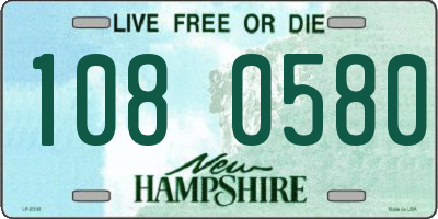 NH license plate 1080580