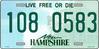 NH license plate 1080583