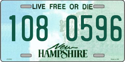 NH license plate 1080596
