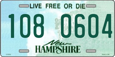 NH license plate 1080604