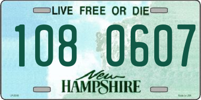 NH license plate 1080607