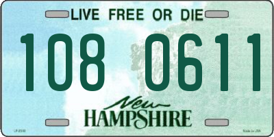 NH license plate 1080611