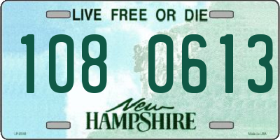 NH license plate 1080613