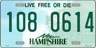 NH license plate 1080614