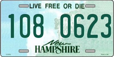 NH license plate 1080623